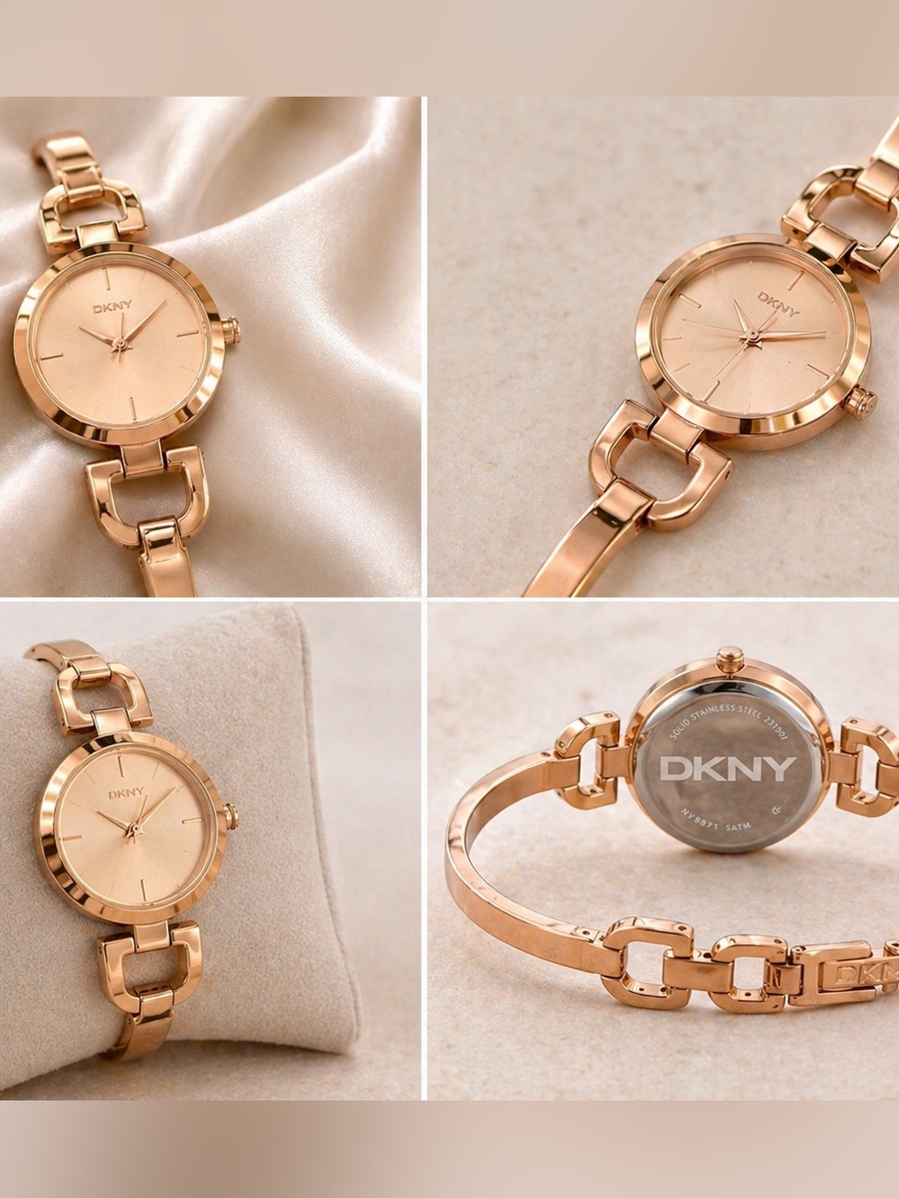 Ladies DKNY Rose Gold Stainless Steel Quartz Watch WR50M NY8871